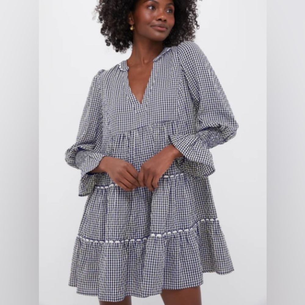 Tuckernuck Navy Gingham Kenzo Dress